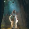 Off White Open Angel Sleeve Dress Boho Bridal