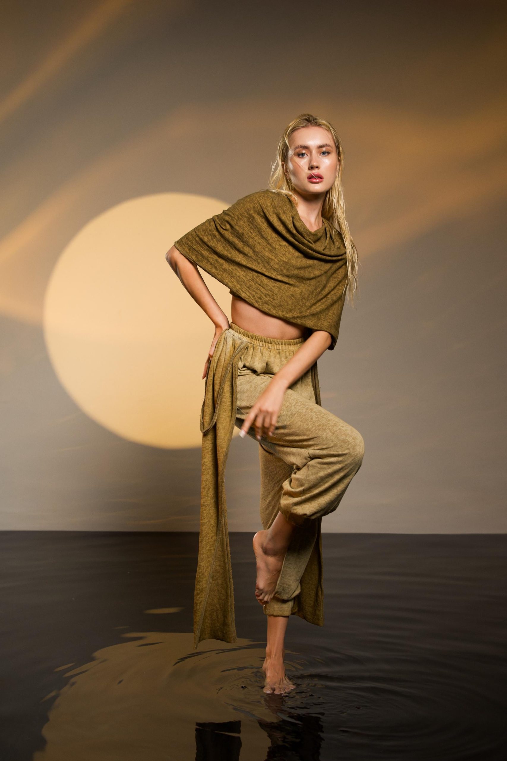 Hooded Fairy Blouse Warrior Goddess Top Desert Sand Hooded Fairy Blouse Warrior Goddess Top Desert Sand
