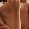 925 Sterling Silver Octagonal Star Bracelet Diamonds Delicate