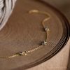 Dainty Bow Blue Diamond Bracelet Multi Sterling Silver