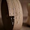 Crystal Flowers Necklace Sterling Silver Marquise Diamond Dangle