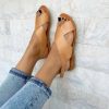 Handmade Black Leather Slingback Sandals Criss Cross Summer