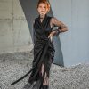 Black Lace Dress Gothic Maxi Wrap Cocktail Prom