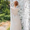 Linen Shirt Dress Button Down Long Sleeve Maxi
