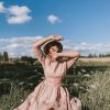 Linen Dress For Women Blush Romantic Maxi Plus