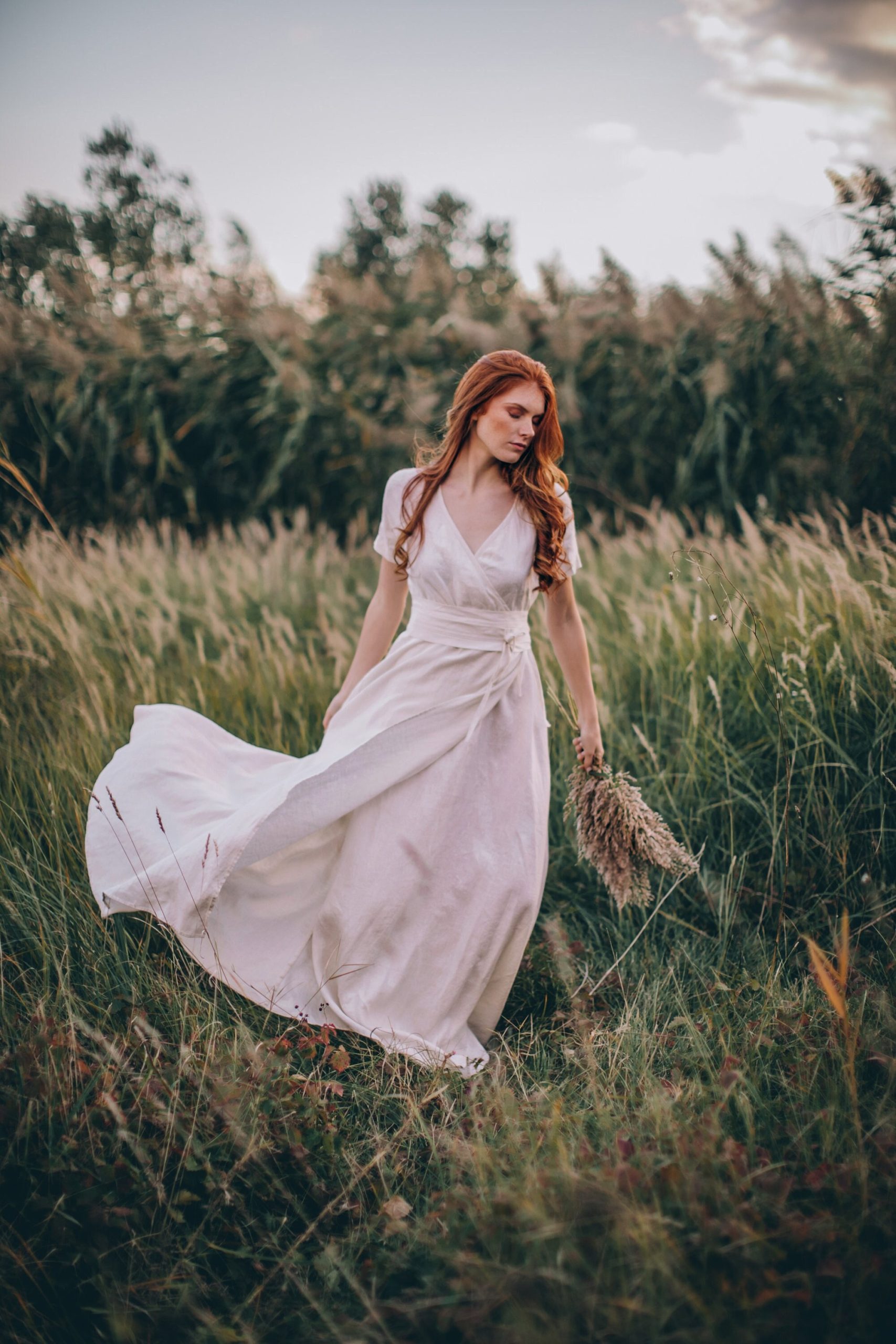 Linen Maxi Dress Boho Wedding Gown Summer Cream Linen Maxi Dress Boho Wedding Gown Summer Cream
