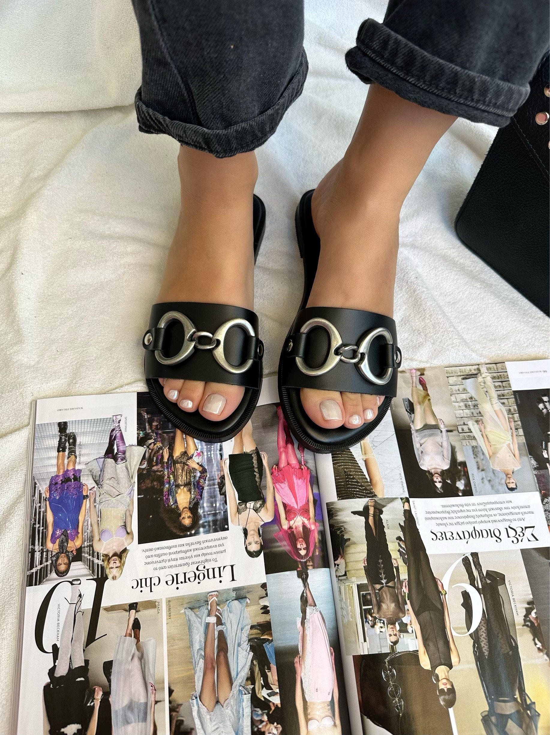 Handmade Sandals Black Summer Shoes Full Grain Leather Handmade Sandals Black Summer Shoes Full Grain Leather
