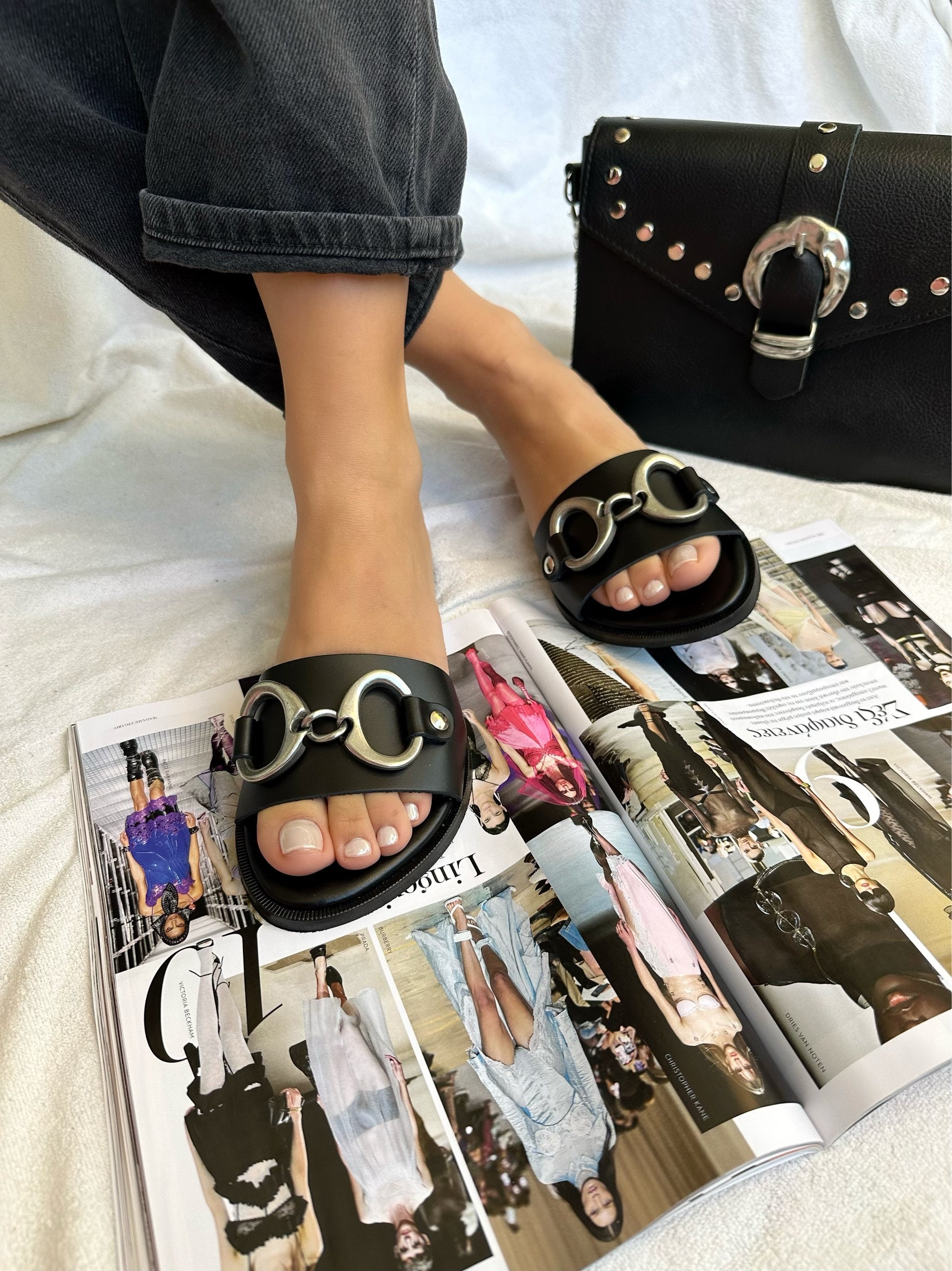 Handmade Sandals Black Summer Shoes Full Grain Leather Handmade Sandals Black Summer Shoes Full Grain Leather