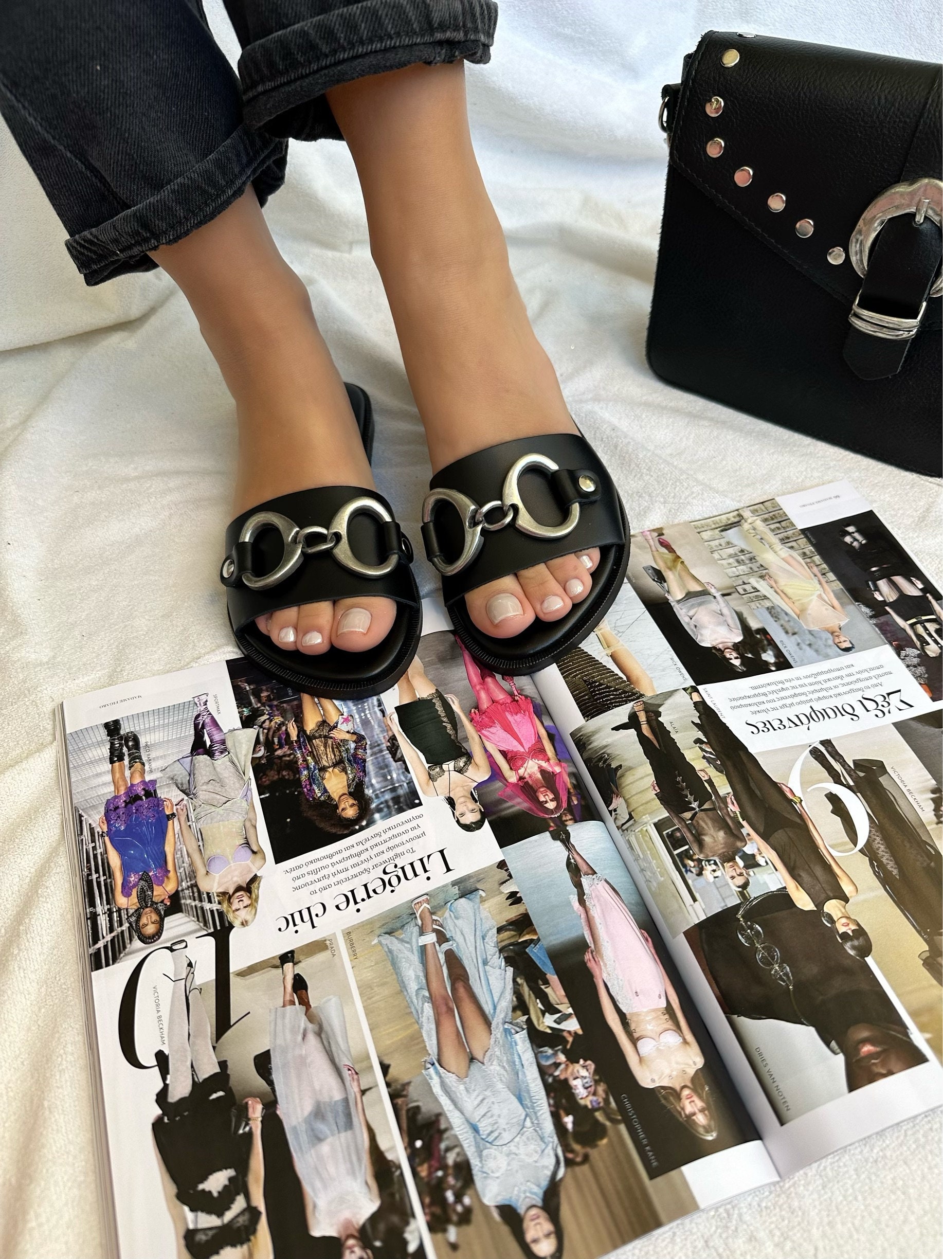 Handmade Sandals Black Summer Shoes Full Grain Leather Handmade Sandals Black Summer Shoes Full Grain Leather