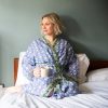 Plus Size Long Hand Block Print Kimono Robe