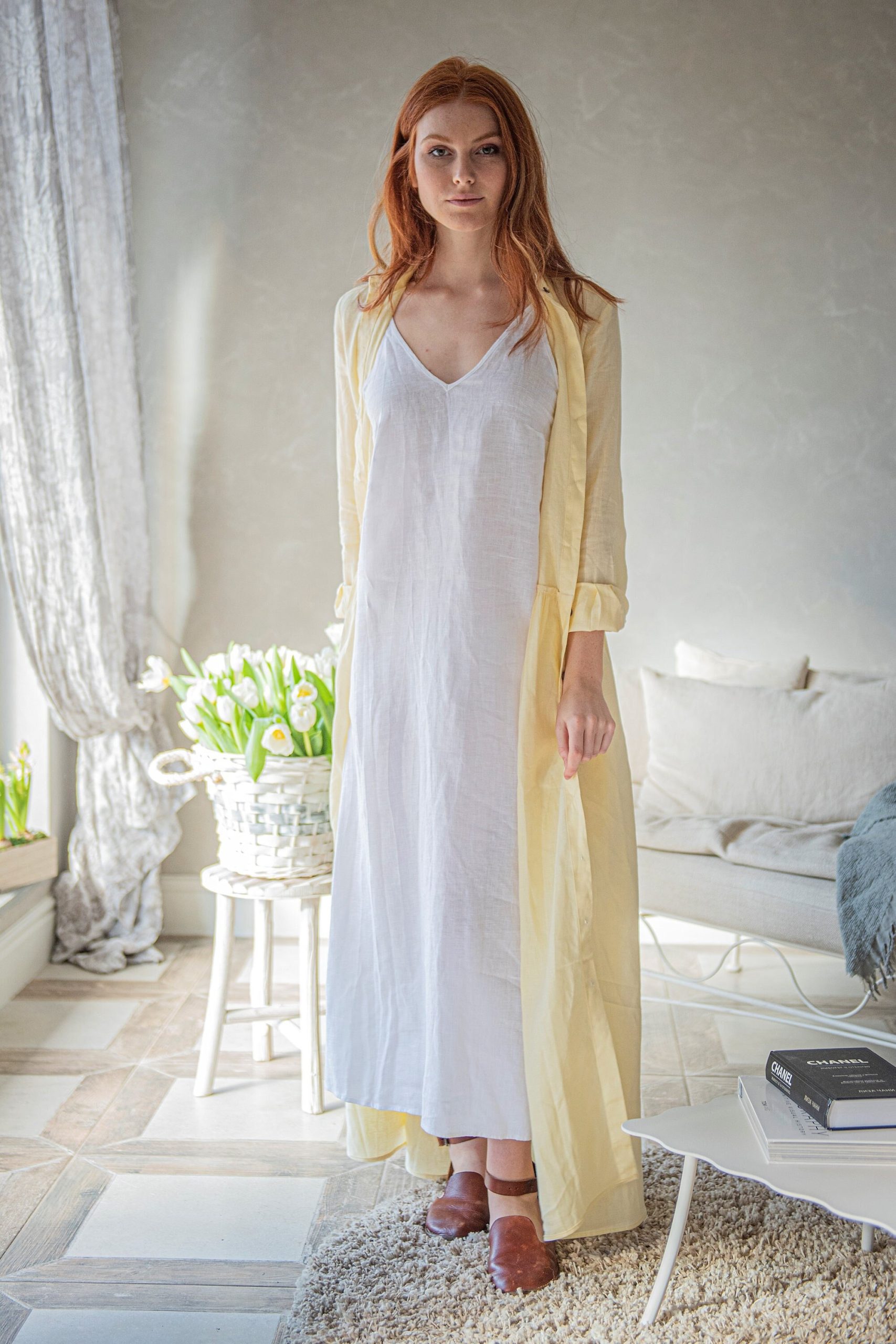 Linen Slip Dress Camisole Women Plus Size Midi Linen Slip Dress Camisole Women Plus Size Midi