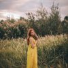 Mustard Yellow Linen Dress Summer For Women Romantic