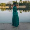 Minimalist Linen Maxi Dress Sleeveless Cowl Neck Summer