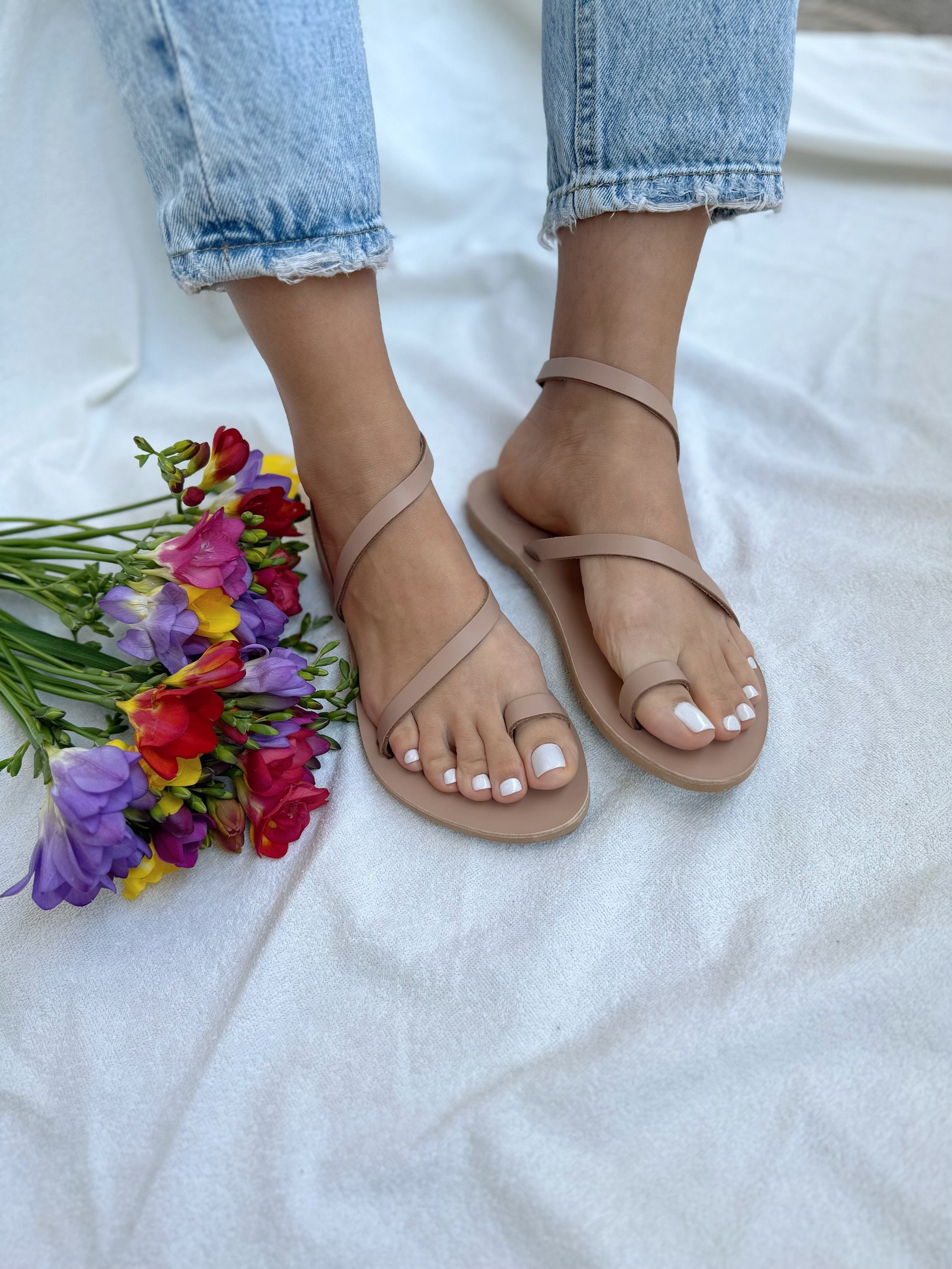 Handmade Gladiator Sandals Minimalist Strappy Summer Shoes Full Handmade Gladiator Sandals Minimalist Strappy Summer Shoes Full
