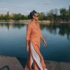 Light Blue Linen Maxi Shirt Dress: Boho Tunic