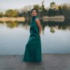 Minimalist Linen Maxi Dress Sleeveless Cowl Neck Summer