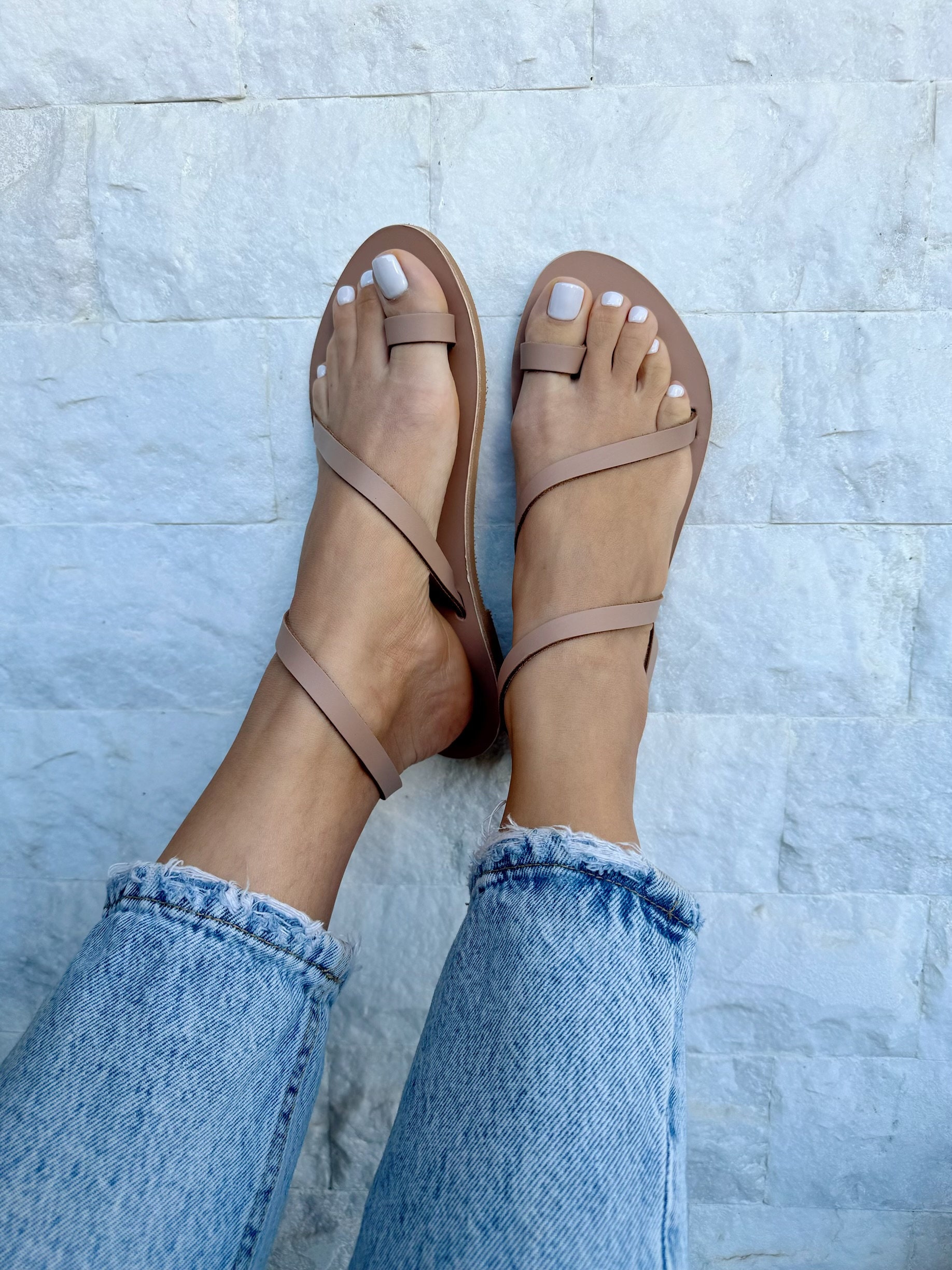 Handmade Gladiator Sandals Minimalist Strappy Summer Shoes Full Handmade Gladiator Sandals Minimalist Strappy Summer Shoes Full