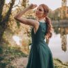 Handmade Double Wrap Linen Dress: Stylish Summer Clothing