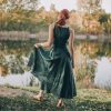Handmade Double Wrap Linen Dress: Stylish Summer Clothing