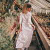 Light Blue Linen Maxi Shirt Dress: Boho Tunic